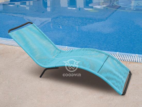 Colorful Round Rattan Sun Lounger