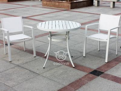 Aluminiumrahmen PVC Holz Freizeitstühle Set
