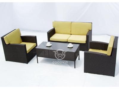 4-teiliges Sofa-Set aus synthetischem Rattan Patio