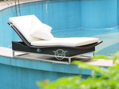 Gartenschatz synthetische Rattan-Sonnenliege für den Pool