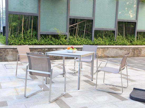 High Quality Stainless Steel Dining Furniture