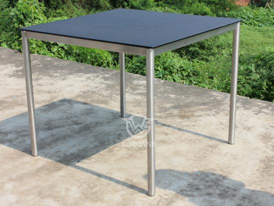 Outdoor Square Stainless Steel Frame Table