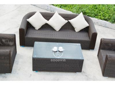 Moderne Patio-Garten-Rattan-Wicker-Sofa-Set-Möbel
