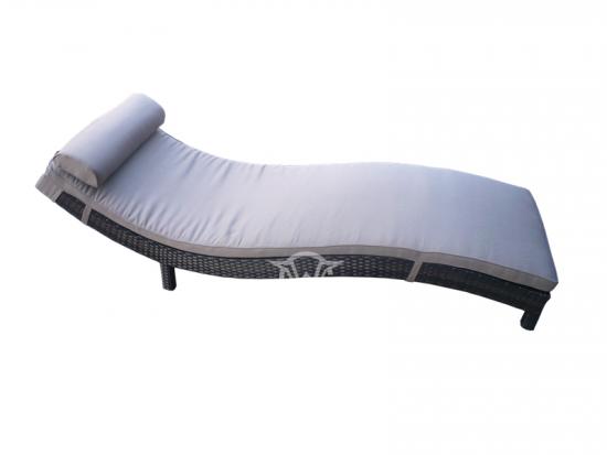 Curved Outdoor Rattan Sun Lounger