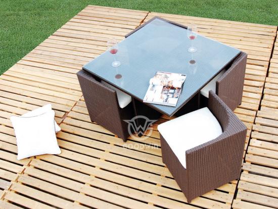 Garden Treasure Furniture Rattan Cube Dining Set
