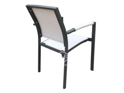 UV-beständiger Aluminiumrahmen mit Sessel aus Textilene-Stoff
