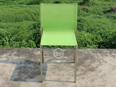 Outdoor-Edelstahlrahmen mit Textilene Fabric Dining Chair
