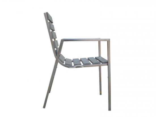 304 Stainless Steel Frame Ploy-wood Dining Chair