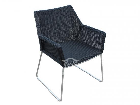 Hand Woven Synthetic Rattan Chair For Outdoor