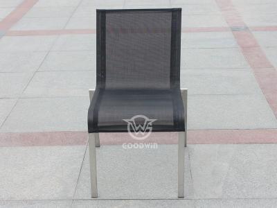 Allwetter-Edelstahlrahmen Textilene Dining Side Chair
