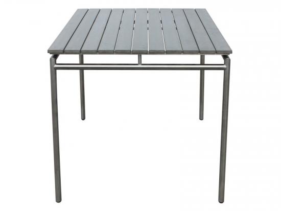Stainless Steel Frame With PE Wood Dining Set