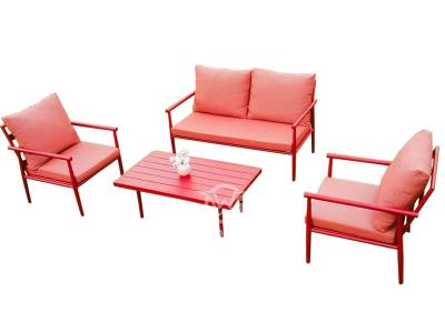 Schöne Outdoor-Möbel-Sofagarnitur mit Aluminiumrahmen und Kissen