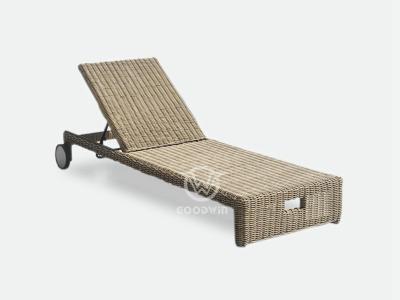 Outdoor Rattan Sun Lounger For Poolside