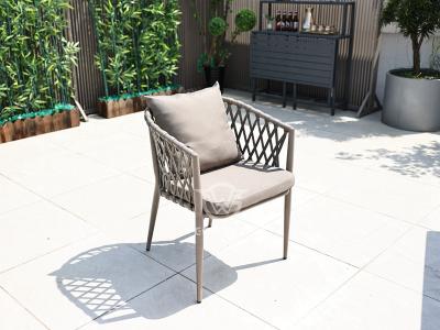 Stackable Aluminum Frame Rope Dining Chair