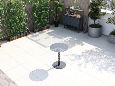 Runder Esstisch mit Allwetter-Aluminiumrahmen